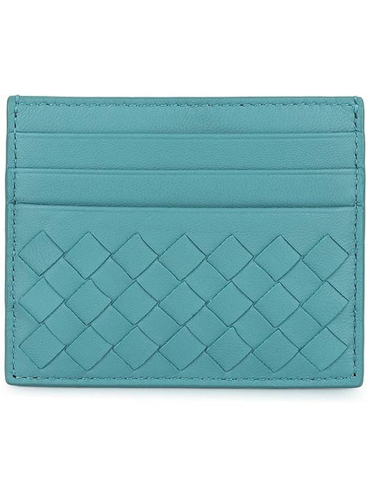 Intrecciato Weaving Card Wallet Blue - BOTTEGA VENETA - BALAAN 2