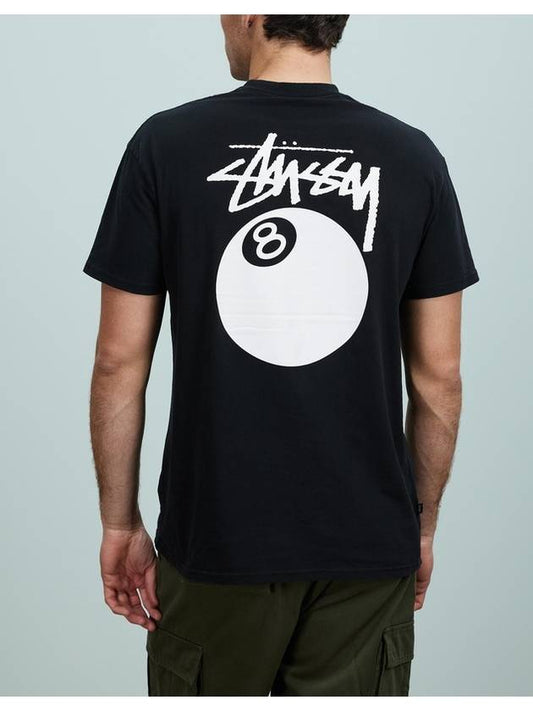 Pigment 8 Ball Logo Cotton Short Sleeve T Shirt Black - STUSSY - BALAAN 2