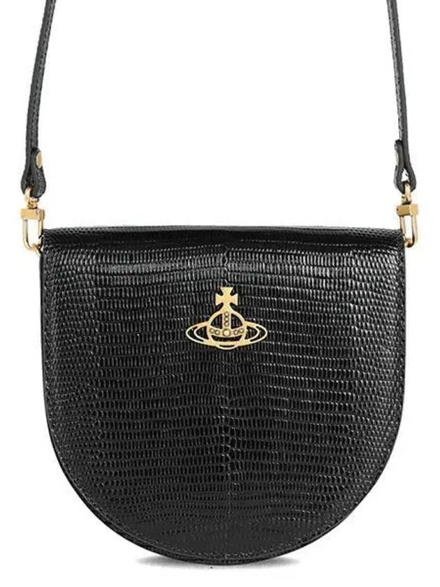 Lizard Logo 43030097 L004F N401 Saddle Cross Bag 999497 - VIVIENNE WESTWOOD - BALAAN 1