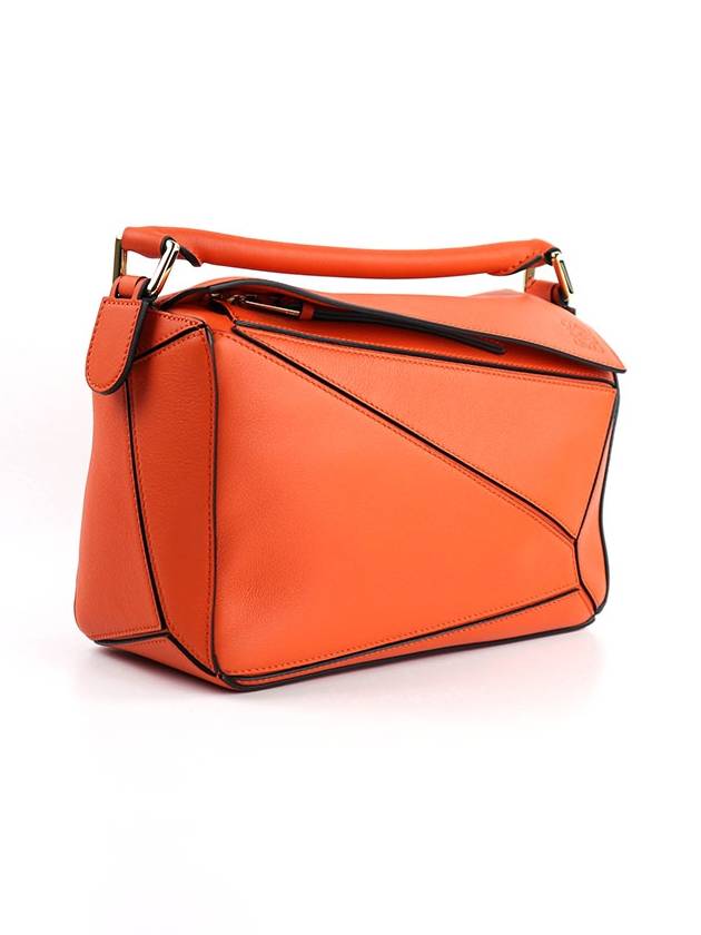 Puzzle Anagram Logo Classic Small Calfskin Tote Bag Orange - LOEWE - BALAAN 5