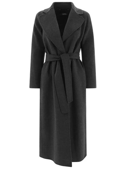 POLDO long wool coat dark gray melange 2390161033 008 - MAX MARA - BALAAN 1