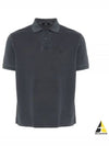 Embroidery Logo Short Sleeve Cotton Pk Shirt Dark Grey - HERNO - BALAAN 2