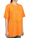 Embroidered Logo Short Sleeve T-Shirt Orange - BURBERRY - BALAAN 4