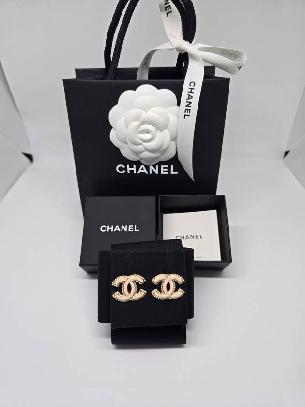 CC logo rose gold women s earrings ABC528 - CHANEL - BALAAN 3