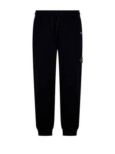 Compass Badge Cotton Track Pants Black - STONE ISLAND - BALAAN 1