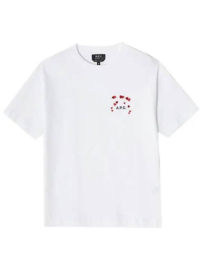 Heart Logo Cotton Short Sleeve T-Shirt White - A.P.C. - BALAAN 2