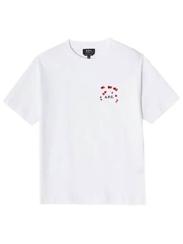 Heart Logo Cotton Short Sleeve T-Shirt White - A.P.C. - BALAAN 4