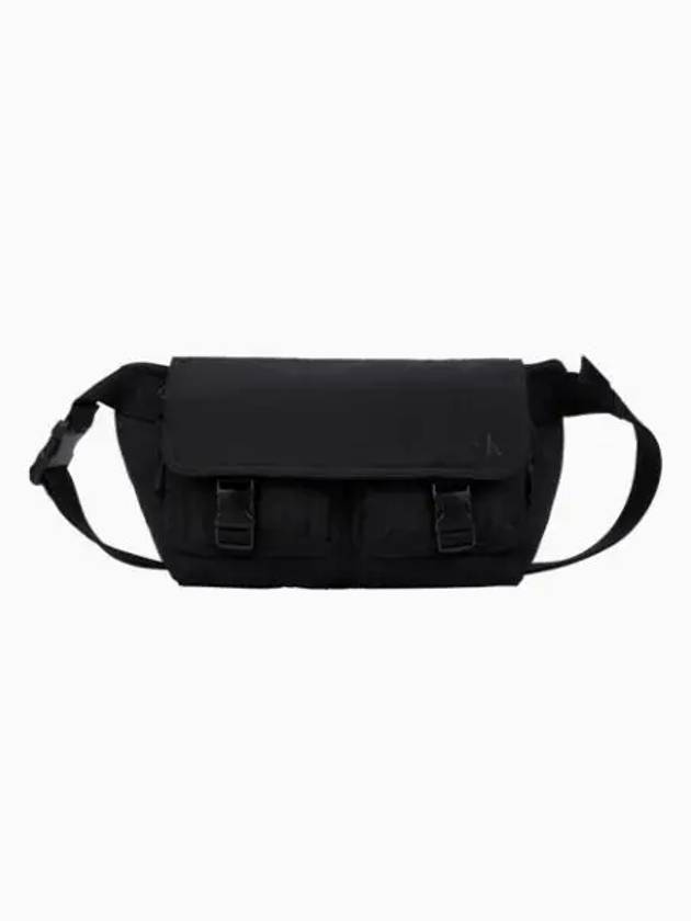 Jeans Quilted Messenger Sling Bag Black - CALVIN KLEIN - BALAAN 1