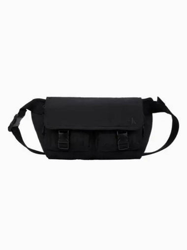 Jeans Quilted Messenger Sling Bag Black - CALVIN KLEIN - BALAAN 1