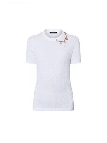 Lace Knit Bag Charm Accessories T shirt Blanc Les 1AFZLA - LOUIS VUITTON - BALAAN 1