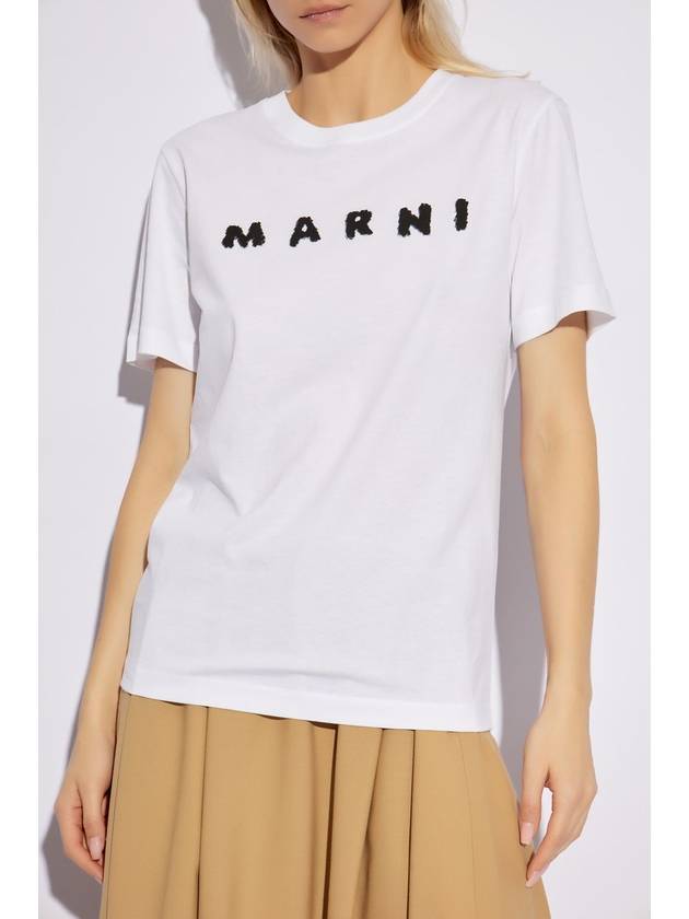 Marni T-shirt With Printed Logo, Women's, White - MARNI - BALAAN 3