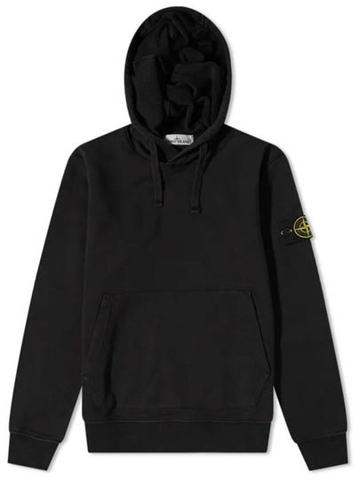 Signature Logo Patch Hoodie Black - STONE ISLAND - BALAAN 2