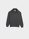 Cotton Fleece Embroidered Logo Hoodie Dark Grey Melange - STONE ISLAND - BALAAN 2