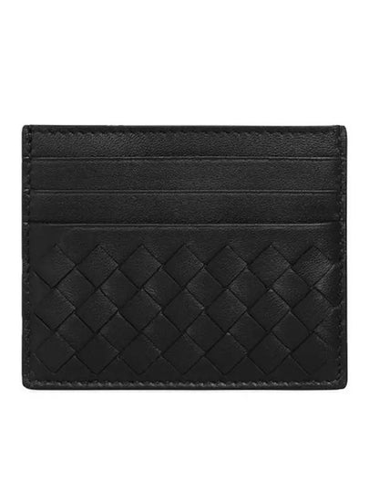 Intrecciato Weaving Card Wallet Black - BOTTEGA VENETA - BALAAN 2