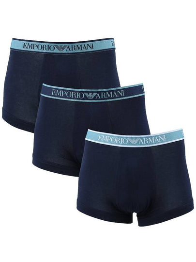 Men's Boxer Trunk Briefs 3 Pack Navy - EMPORIO ARMANI - BALAAN 2