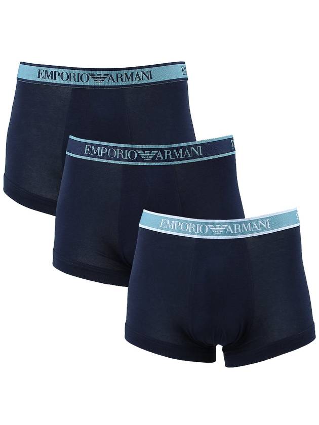 Logo 3 Pack Briefs Navy - EMPORIO ARMANI - BALAAN 2