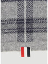 Thom Browne All Over Tartan Brand Tab Wool Blend Knit Scarf - THOM BROWNE - BALAAN 4