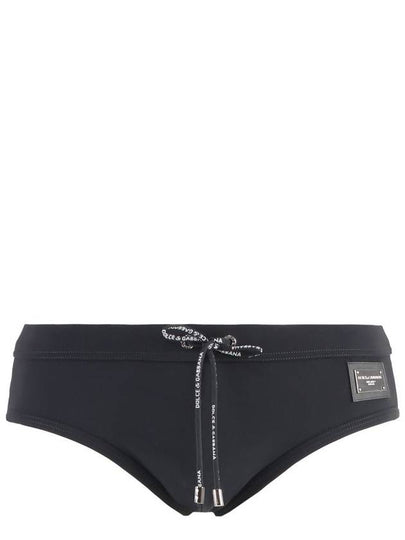 23 fw Black Logo Slip Swimsuit M4A76JONO05N0000 B0480432508 - DOLCE&GABBANA - BALAAN 2