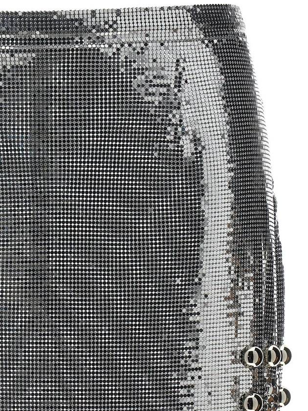 Paco Rabanne Metallic Mesh Skirt - PACO RABANNE - BALAAN 3