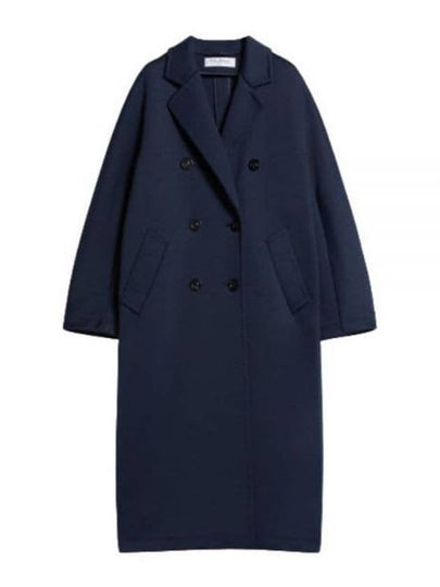 Madame Jersey Cotton Double Coat Navy - MAX MARA - BALAAN 2