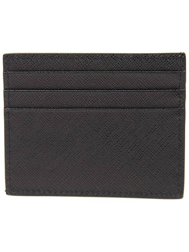 Triangle Logo Saffiano Card Wallet Black - PRADA - BALAAN 4