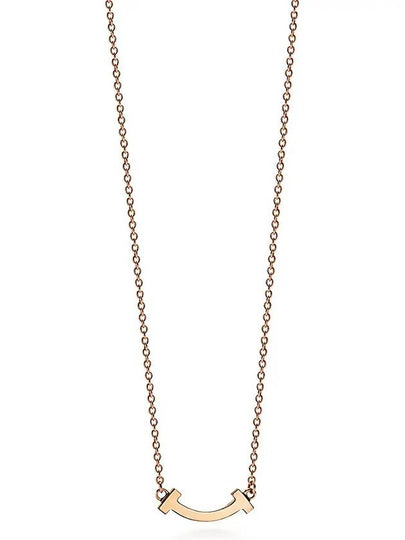 Smile Pendant Micro Necklace Rose Gold - TIFFANY & CO. - BALAAN 2