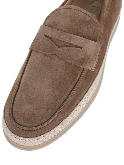 Flat Suede Loafers Brown - TOD'S - BALAAN 8