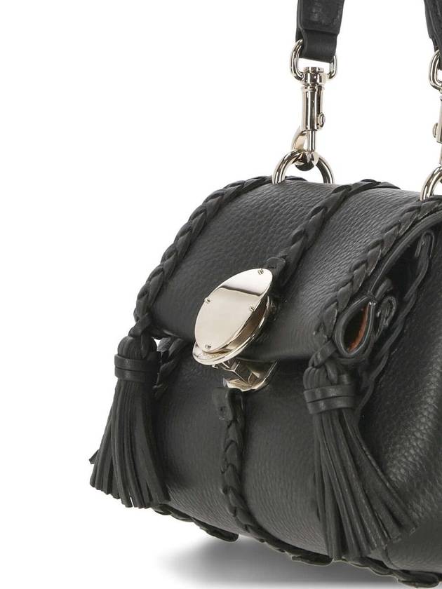 Penelope Mini Grained Leather Shoulder Bag Black - CHLOE - BALAAN 5