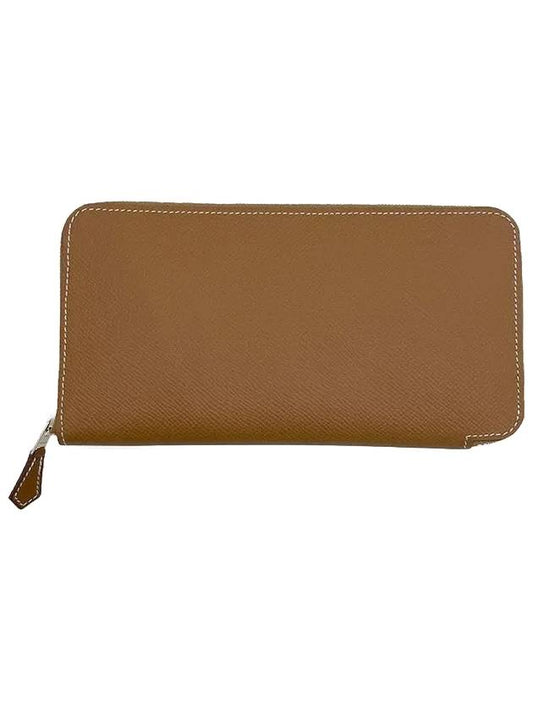 Silk'In Zipper Long Wallet Brown - HERMES - BALAAN 1