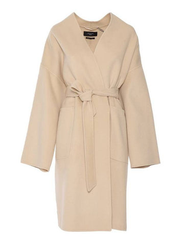 Eris Wool Single Coat Beige - WEEKEND MAX MARA - BALAAN 1