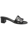 Oasis Sandals Black - HERMES - BALAAN 6