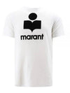 Karman Logo Print Linen Short Sleeve T-Shirt White - ISABEL MARANT - BALAAN 2