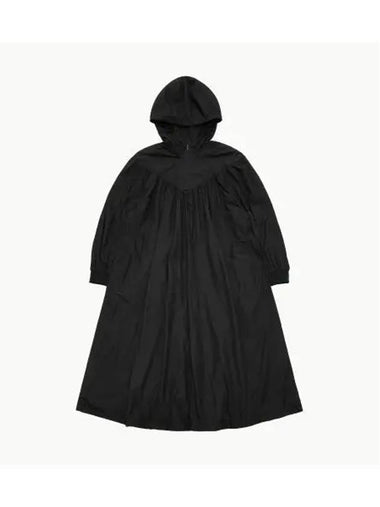 AMOMENTO SHIRRING HOODED LONG DRESS - ANDTHEOTHER - BALAAN 1