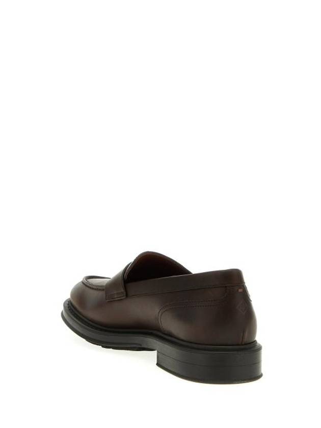 Travis Penny Leather Loafers Dark Brown - LORO PIANA - BALAAN 3