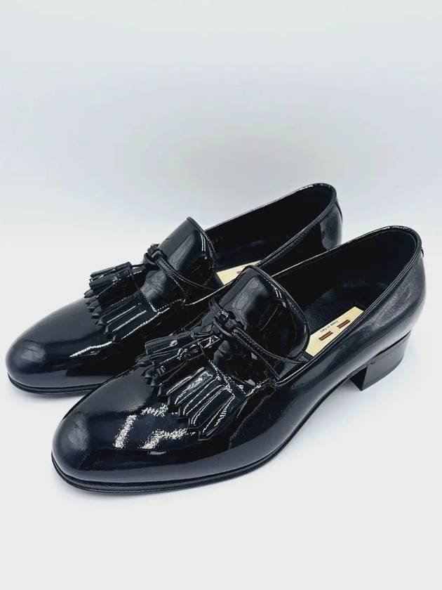 Tassel Leather Loafers Black - GUCCI - BALAAN 3