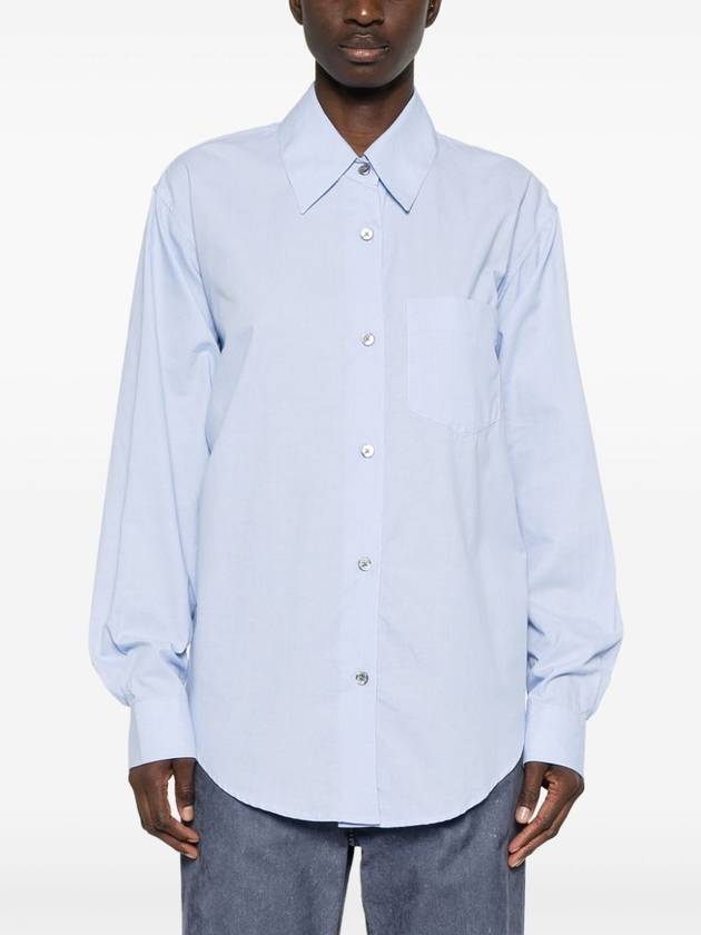 Contrast Striped Cotton Shirt Blue - OUR LEGACY - BALAAN 3