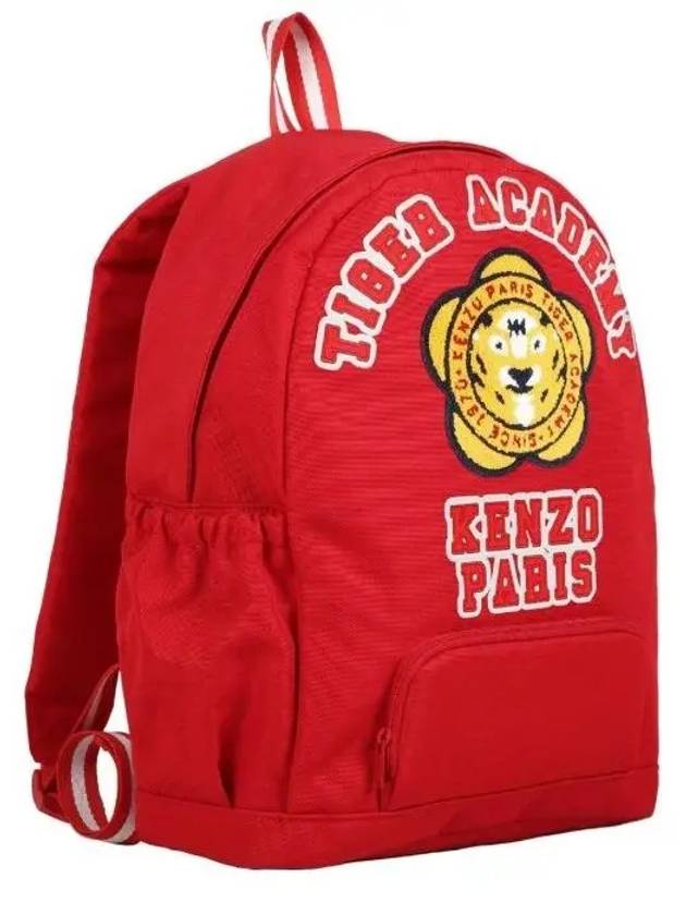 Kids Embroidered Logo Backpack Red - KENZO - BALAAN 4