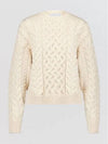 Women's Ivory Cable Knit PU0181FA A3L73E 23EC - ISABEL MARANT - BALAAN 3