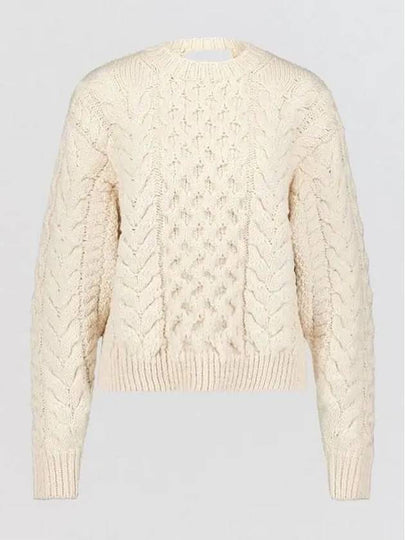 Women's Ivory Cable Knit PU0181FA A3L73E 23EC - ISABEL MARANT - BALAAN 2