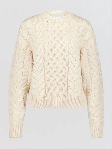 Women's Ivory Cable Knit PU0181FA A3L73E 23EC - ISABEL MARANT - BALAAN 1