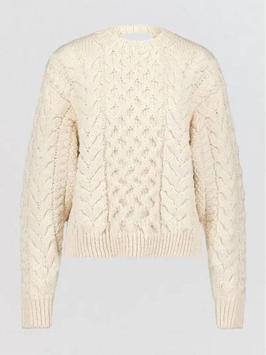 Women's Ivory Cable Knit PU0181FA A3L73E 23EC - ISABEL MARANT - BALAAN 1