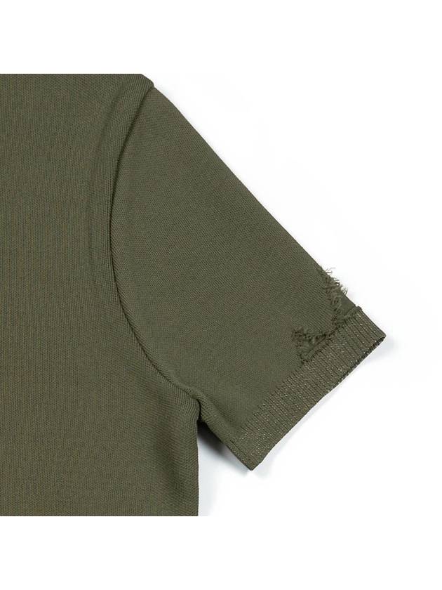 Men's I4SN05KH Utopia Vintage Jacquard Short Sleeve Knit Khaki - IOEDLE - BALAAN 7