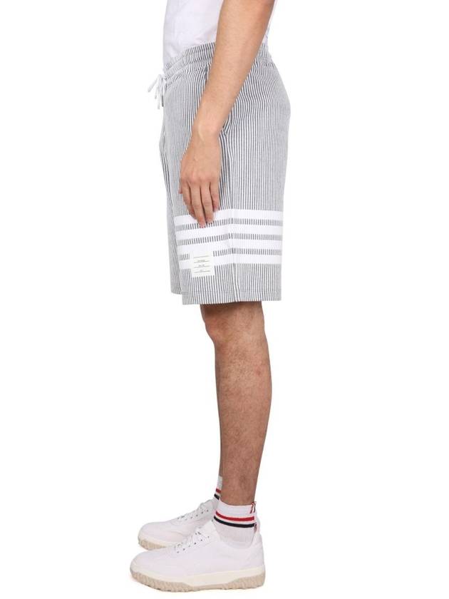 Seersucker Loopback 4-Bar Sweat Shorts Light Grey - THOM BROWNE - BALAAN 4