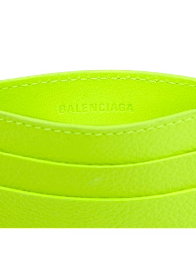 logo card wallet neon yellow - BALENCIAGA - BALAAN.