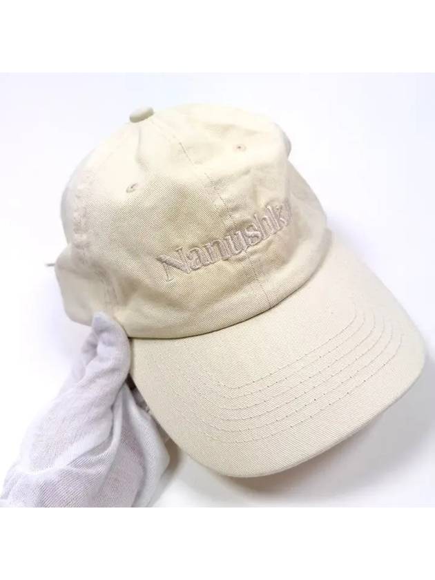 Nanushka cream embroidery logo ball cap NW21SSHT01371 - NANUSHKA - BALAAN 8