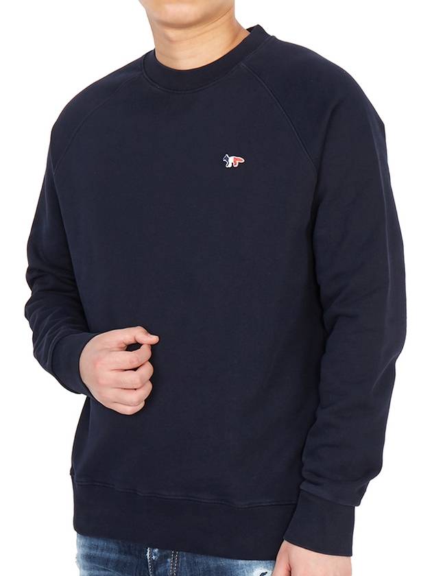 Tricolor Fox Patch Sweatshirt Dark Navy - MAISON KITSUNE - BALAAN 6