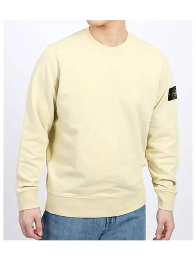 Wappen Patch Garment Dyed Sweatshirt Yellow - STONE ISLAND - BALAAN 2