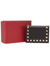 Rockstud Compact Bicycle Wallet Black - VALENTINO - BALAAN.