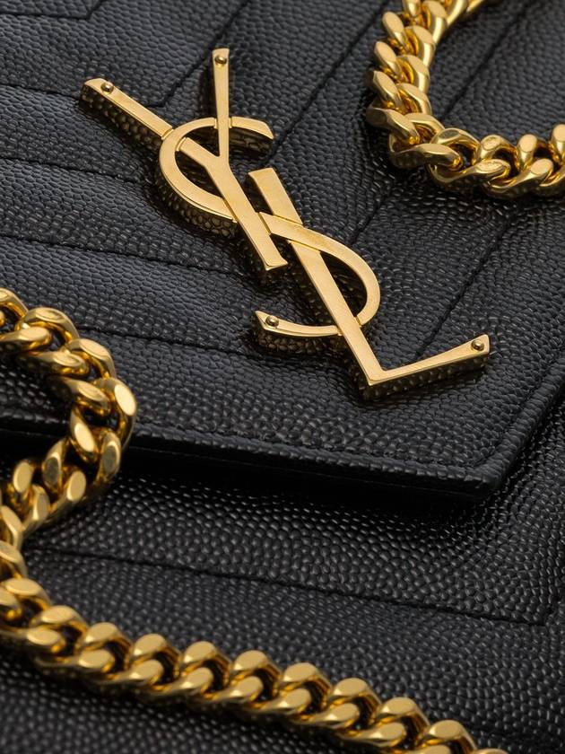 Monogram Matelasse Chain Shoulder Bag Black - SAINT LAURENT - BALAAN 5