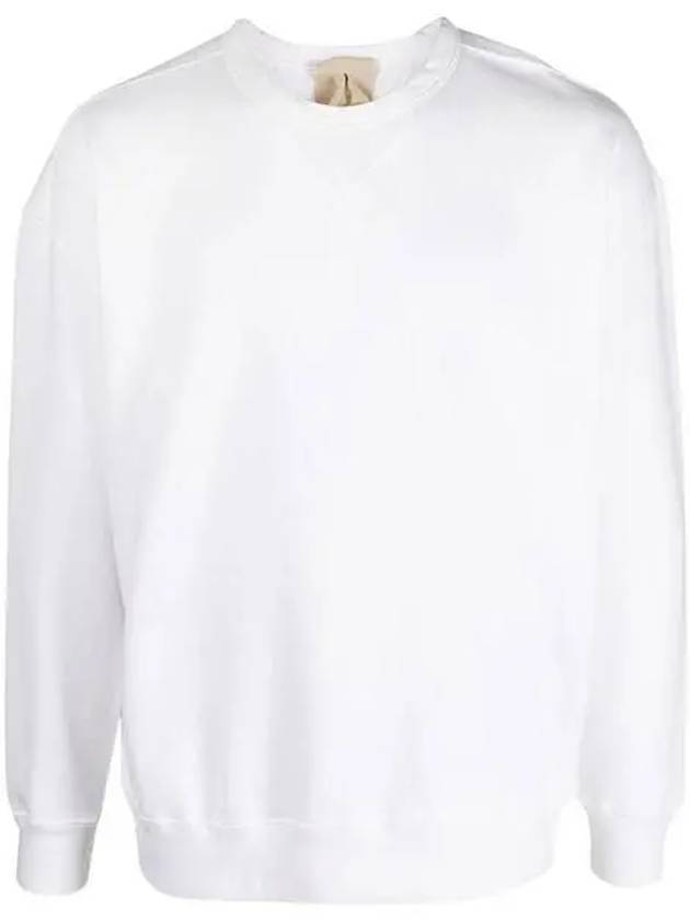 Garment Dyed Cotton Jersey Sweatshirt White - TEN C - BALAAN 3